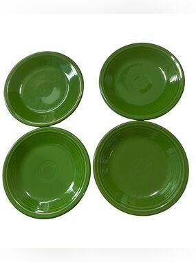 Fiesta Green Ceramic Desset/salad Plates - Set of 4 size 7โ